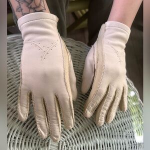Vintage Leather & Knit Comfy Gloves That Fit!